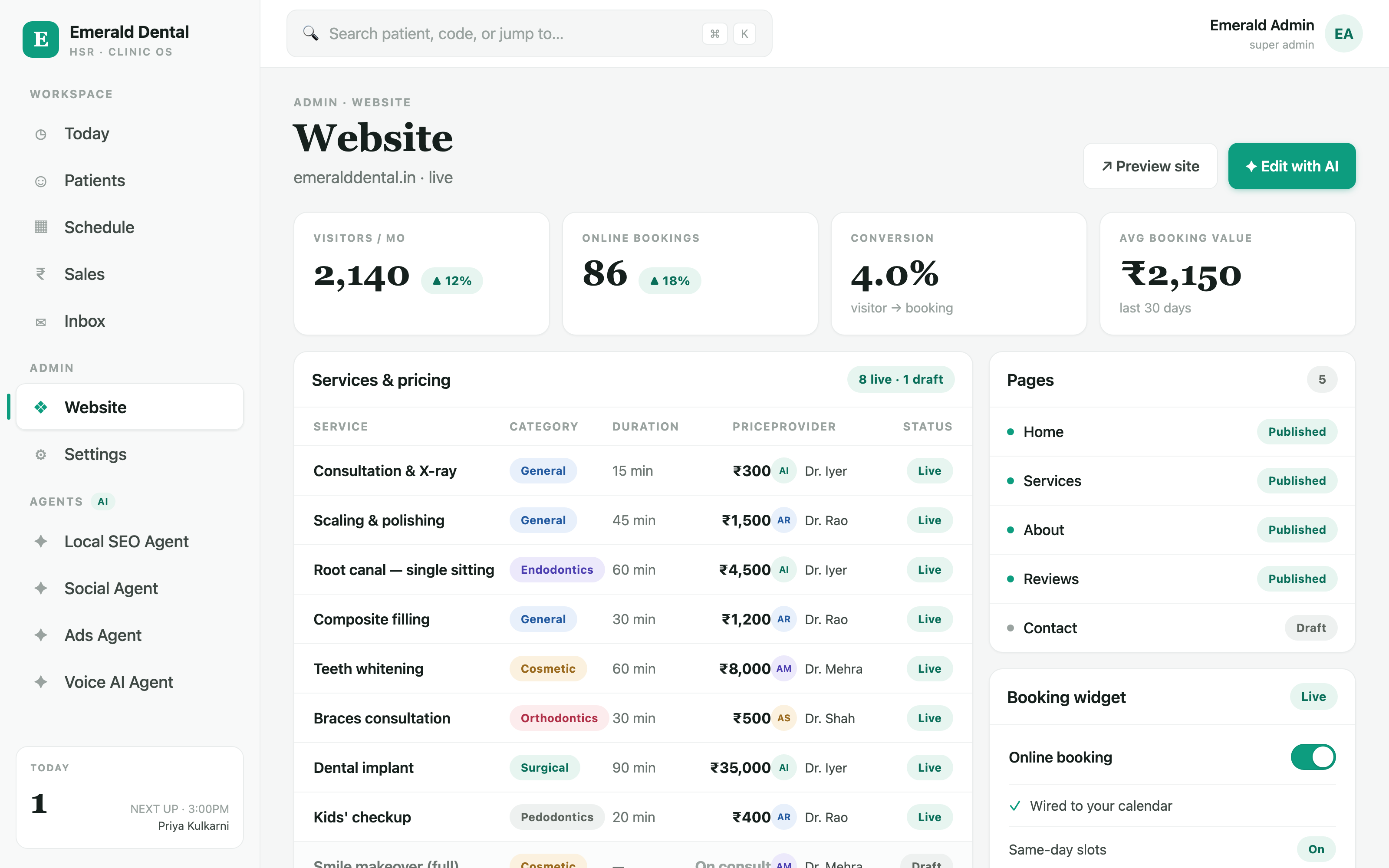 MadeFindable — Profile manager dashboard